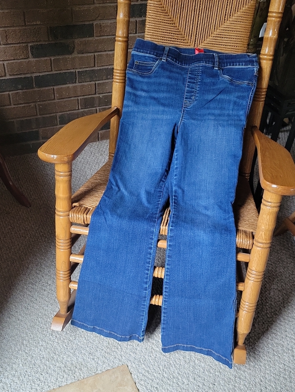 Spanx bootcut jeans/jeggings, blue, size L - Picture 3 of 10